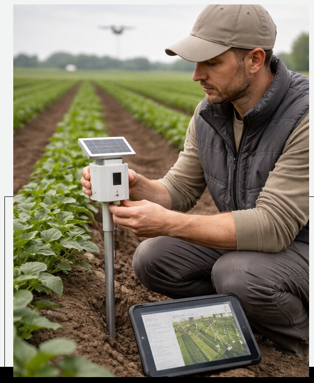 IoT мониторинг сельскохозяйственных полей и контроля в Воронеже